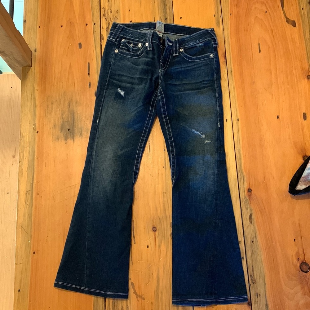 Boot cut blue jeans